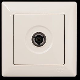 Розетка TV(телевіз.)кінцева VISAGE(крем) 00-004641 фото