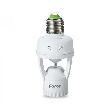Датчик руху 127 SEN 60W 230V 6m 360 CE цокольний білий Ferron 00-008866 фото