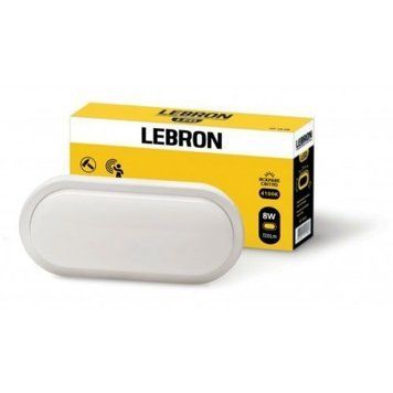 Світильник LED L-WLO-S 8W,4100K 720Lm, IP65 овал СВЧ д.р. LEBRON 00-016429 фото
