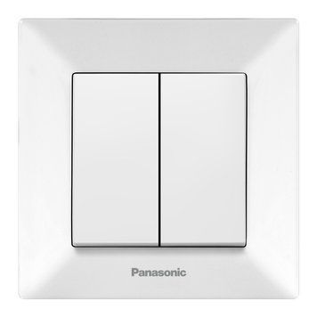 Вимикач 2-кл. (білий) Arkedia Slim Panasonic 00-016624 фото