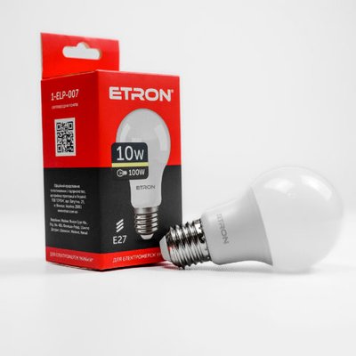 Лампа LED A60 10W 3000K 220V E27 1-ELP-007 ETRON Light Power 00-017517 фото