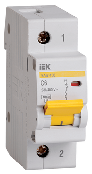 Автоматичний вимикач ВА47- 100 1Р 63А 10кА х-ка С ІЕК 00-003609 фото