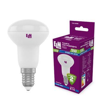 Лампа ELM LED R50 5W E14 4000K 18-0052 00-012311 фото