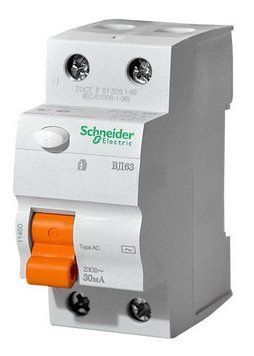 Диф.вим.навантаження ВД63 2п 63А 30мА Schneider 00-006462 фото