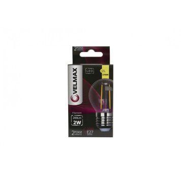 Лампа LED V-Filament-G45 2W E27, 2700K 200Lm VELMAX 00-018706 фото