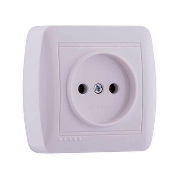 Розетка 1-а накл. біла DEMET 711-0200-121 00-014820 фото