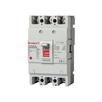 Автоматичний вимикач e.industrial.ukm.100S.63, 3р, 63А 30kA E.NEXT 00-022390 фото