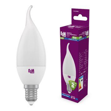 Лампа ELM LED C37 6W E14 4000K 18-0089 свеча на ветру 00-012463 фото