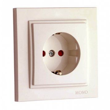 Розетка 1-а з з/к, та захистом для дітей (крем) DESPINA 102-170021-119 00-015931 фото