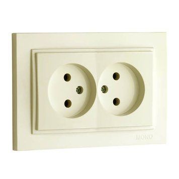 Розетка 2-а без з/к (крем) DESPINA 102-170005-121 00-014642 фото