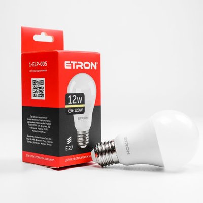 Лампа LED A60 12W 3000K 220V E27 1-ELP-005 ETRON Light Power 00-017515 фото