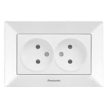 Розетка 2-а без заземлення (біла) Arkedia Slim Panasonic 00-016630 фото