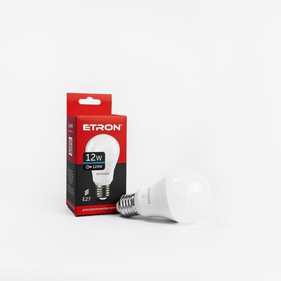 Лампа LED A60 12W 6500K 220V E27 1-ELP-093 ETRON Light Power 00-018429 фото