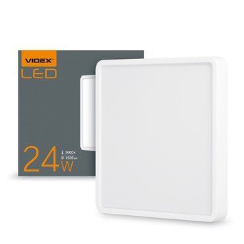 Світильник LED VL-DLSS-245 24W 5000K 220V накладний квадрат 24883 VIDEX 00-022956 фото