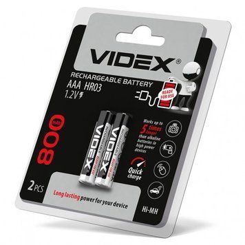 Акумулятор VIDEX HR03/AAA 800 mAh 00-014122 фото