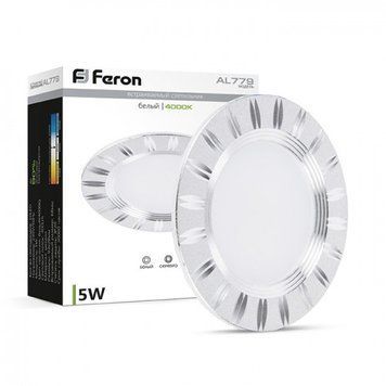 Світильник LED AL779 5W коло.срібло 400Lm 4000K 93*28mm 00-015044 фото