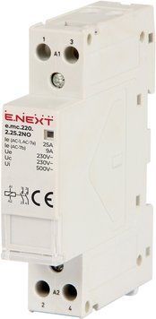 хххКонтактор модульний e.mc.220.2.25.2NO, 2р, 25А, 2NO, 220В, E.NEXT 00-021410 фото