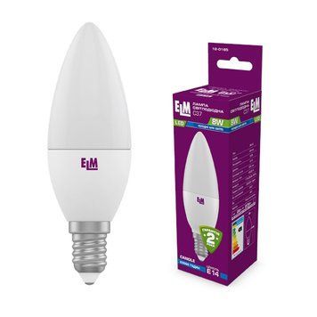 Лампа ELM LED C37 8W E14 4000K 18-0165 свічка 00-013704 фото