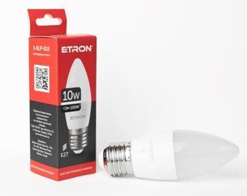Лампа LED C37 10W 4200K 220V E27 1-EFP-018 ETRON 00-020019 фото