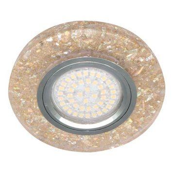хххСвітильник точковий 8585-2 MR-16 мерехтливий коричневий срібло з LED підсв.SMD2835 Ferron 00-010489 фото