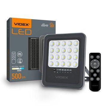 Прожектор автономний LED 20W 5000K 500Lm 3,2V (VLE-FSO3-205)/27409 VIDEX 00-022653 фото