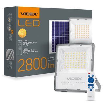 Прожектор автономний LED 30W 5000K 3,2V (VL-FSO-1005)/25743 VIDEX 00-022654 фото