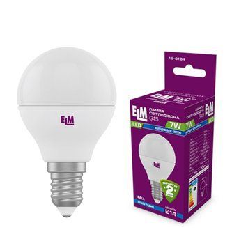 Лампа ELM LED D45 7W E14 4000K 18-0164 сфера 00-013748 фото
