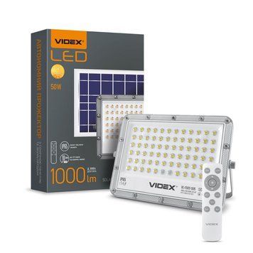 Прожектор автономний LED 50W 5000K 1000Lm 3,2V (VL-FSO2-505)/27063 VIDEX 00-020896 фото