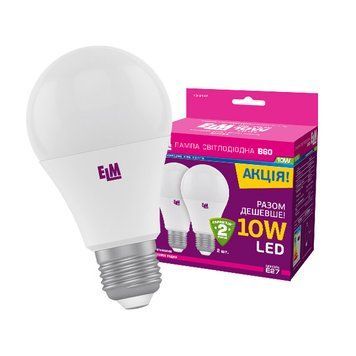 Лампа ELM LED B60 10W E27 4000K 18-0147 (по 2шт) 00-013585 фото