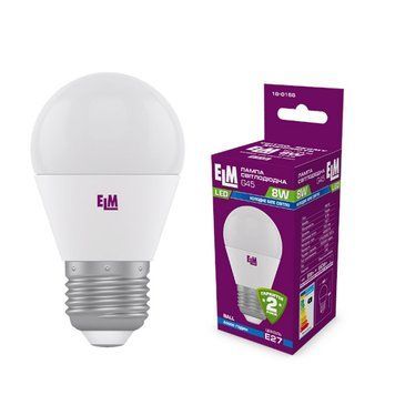 Лампа ELM LED D45 8W E27 4000K 18-0166 сфера 00-013705 фото