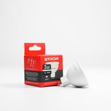 Лампа LED MR16 3W 4200K 220V GU5.3 1-ELP-064 ETRON Light Power 00-017548 фото