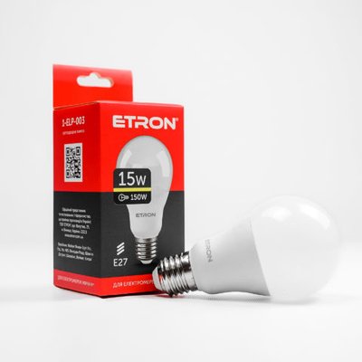 Лампа LED A65 15W 3000K 220V E27 1-ELP-003 ETRON Light Power 00-017513 фото