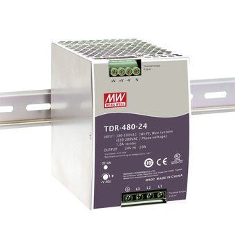 Джерело живлення TDR-480-24 480Вт, 3ф 380в/24В(20А) Mean Well 00-013292 фото