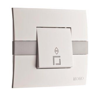Вимикач 1-кл. прохідний (білий) ECO 101-010101-109 00-014697 фото