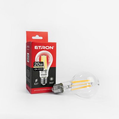 Лампа LED A65 20W 3000K 220V E27 1-EFP-101 ETRON Filament Power 00-018261 фото