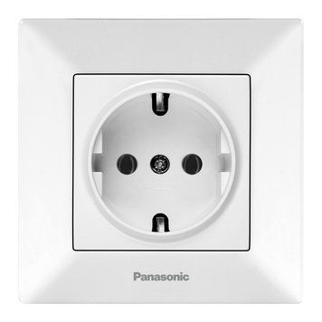 Розетка 1-а з з/к (біла) Arkedia Slim Panasonic 00-016629 фото