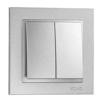 Вимикач 2-кл. (срібло) DESPINA 102-212125-102 00-014680 фото