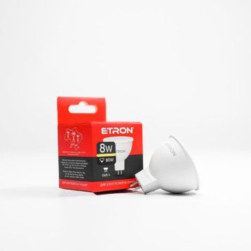 Лампа LED MR16 8W 3000K 220V GU5.3 1-ELP-065 ETRON Light Power 00-017549 фото